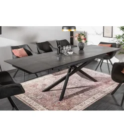 Invicta Interior Stół Rozkładany ONTARIO Euphoria 180 Cm - 220 Cm - 260 Cm ceramika antracytowy Lava