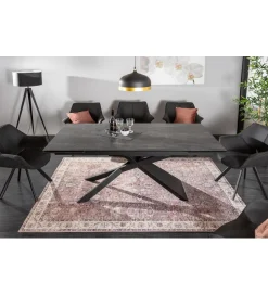 Invicta Interior Stół Rozkładany ONTARIO Euphoria 180 Cm - 220 Cm - 260 Cm ceramika antracytowy Lava