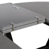 Zona-Design Stół rozkładany PATARASO 120 cm ceramika szara nogi czarne