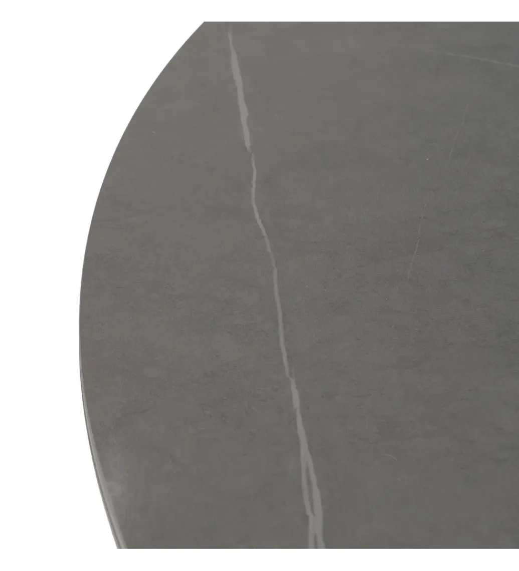 Zona-Design Stół rozkładany PATARASO 120 cm ceramika szara nogi czarne