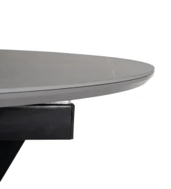 Zona-Design Stół rozkładany PATARASO 120 cm ceramika szara nogi czarne