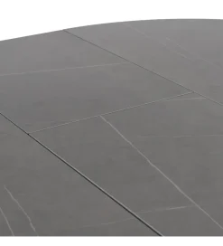 Zona-Design Stół rozkładany PATARASO 120 cm ceramika szara nogi czarne