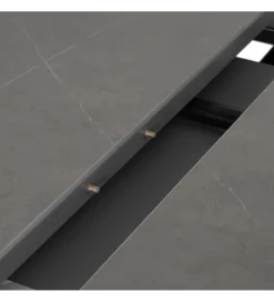 Zona-Design Stół rozkładany PATARASO 120 cm ceramika szara nogi czarne