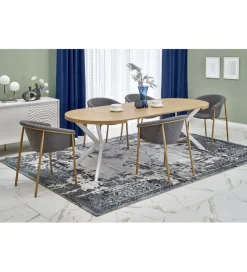 Halmar Stół rozkładany PERONI II 100 cm - 250 cm w kolorze dąb złoty