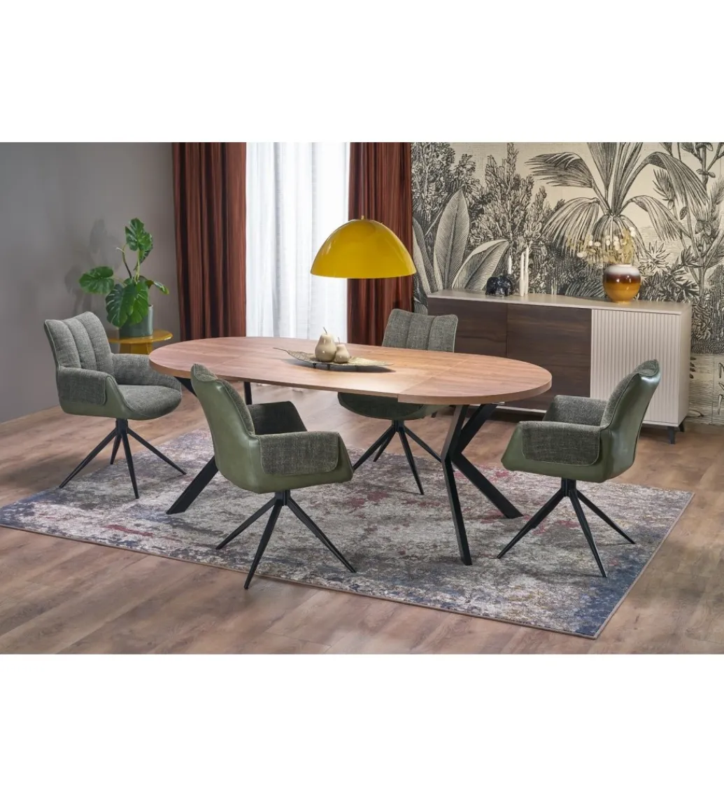 Halmar Stół rozkładany PERONI II 100 cm - 250 cm w optyce drewna orzech