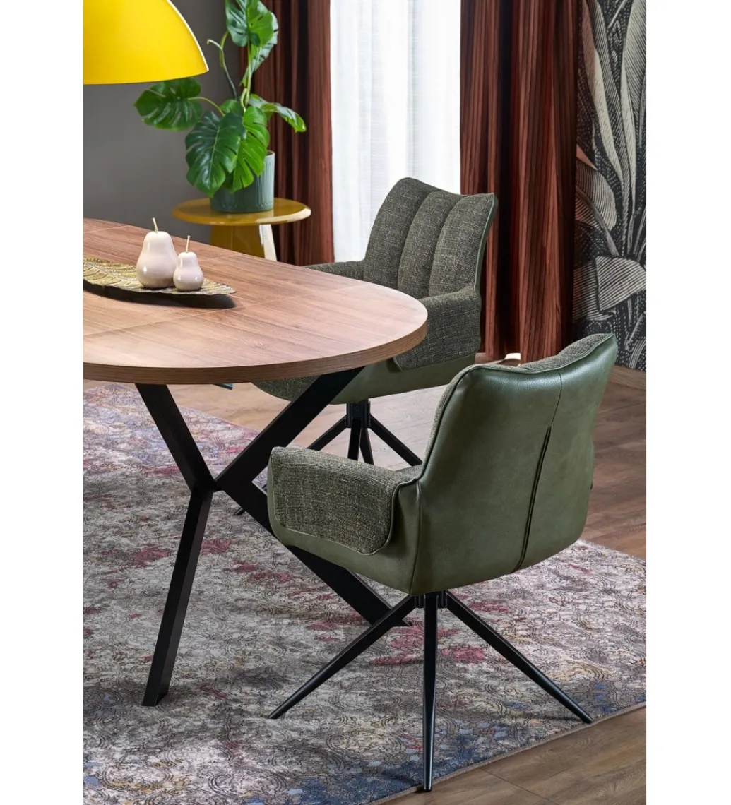Halmar Stół rozkładany PERONI II 100 cm - 250 cm w optyce drewna orzech