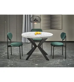 Halmar Stół rozkładany PERONI II 100 cm - 250 cm w optyce białego marmuru
