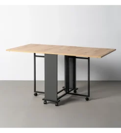 Zona-Design Stół rozkładany PIBEGAR 148 cm naturalny czarny