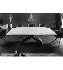 Invicta Interior Stół rozkładany PLATON Prometheus 180 cm - 260 cm ceramika w optyce marmuru