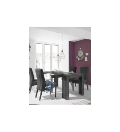 MCA Linia Włoska Stół rozkładany RIMINI 137 cm - 185 cm czarny