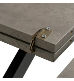 Zona-Design Stół rozkładany TURAMON 120 cm szary czarny