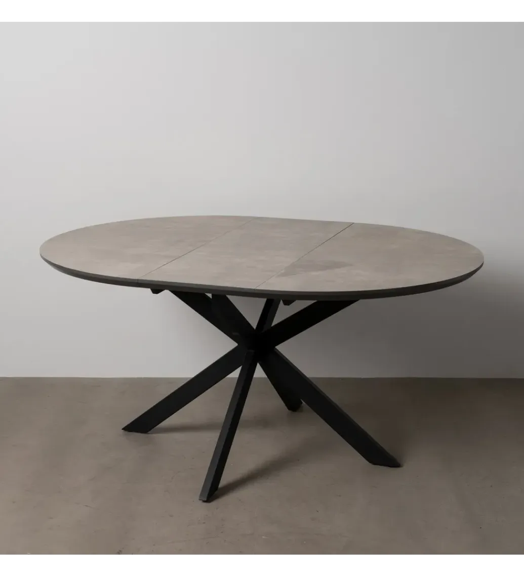 Zona-Design Stół rozkładany TURAMON 120 cm szary czarny