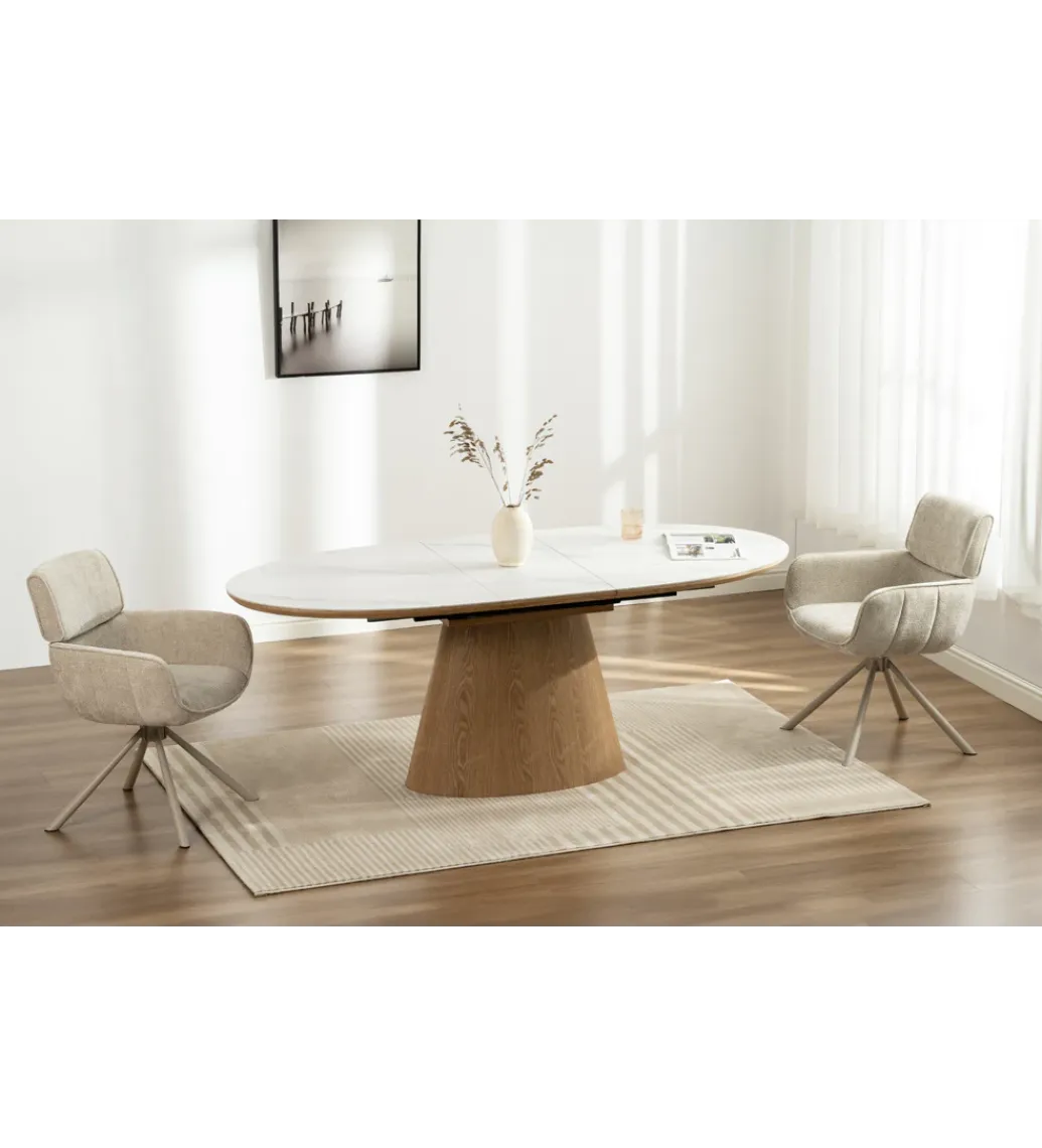 Invicta Interior Stół rozkładany UNIQUE od 160 do 200 cm ceramiczny blat
