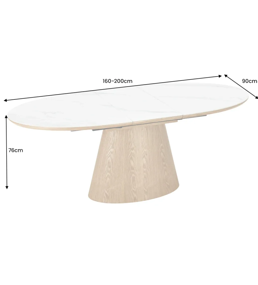 Invicta Interior Stół rozkładany UNIQUE od 160 do 200 cm ceramiczny blat