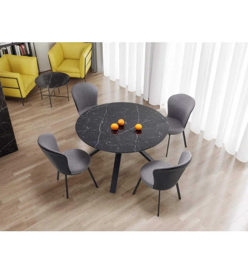 Halmar Stół rozkładany VERTIGO 130 cm - 180 cm w optyce czarnego marmuru
