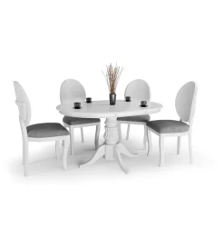 Halmar Stół rozkładany WILLIAM 90 cm - 124 cm biały
