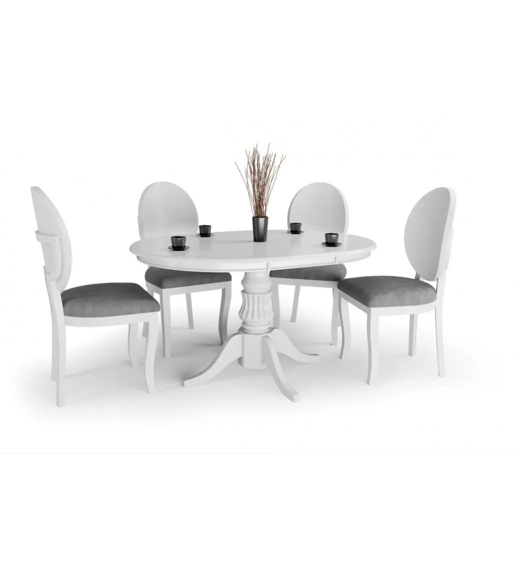 Halmar Stół rozkładany WILLIAM 90 cm - 124 cm biały