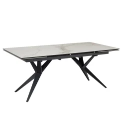 WOHNLING, GERMANY Stół rozkładany WOHNLING od 180 od 260 cm ceramika w optyce marmuru nogi Y