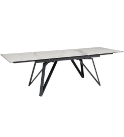 WOHNLING, GERMANY Stół rozkładany WOHNLING od 180 od 260 cm ceramika w optyce marmuru nogi V