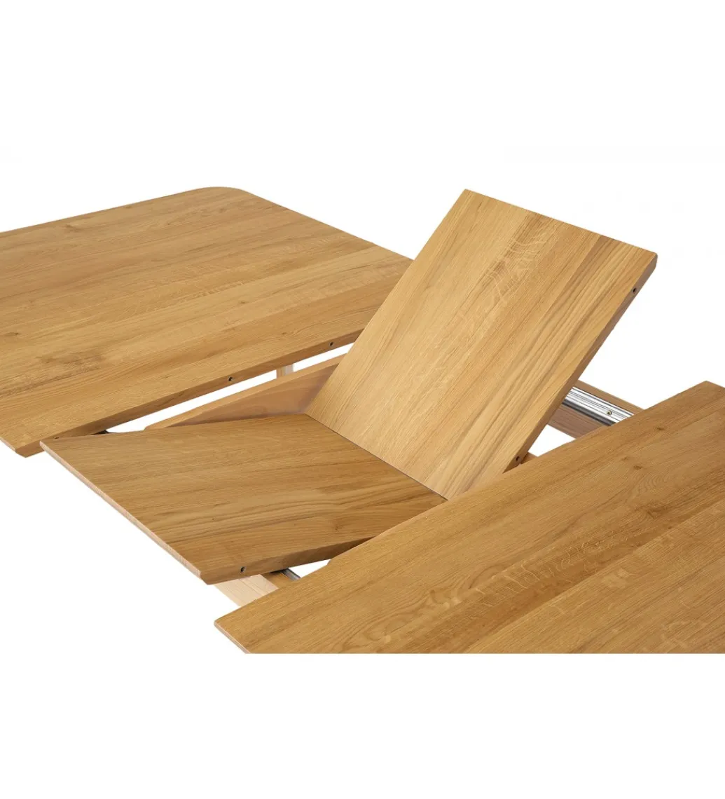 POLSKI DESIGN Stół rozkładany ZANDI 120 cm - 157 cm drewno dąb