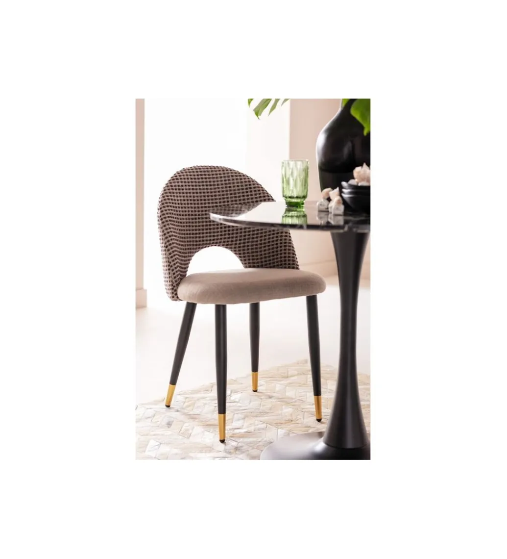 KARE Stół SCHICKERIA 80 cm efekt czarnego marmuru