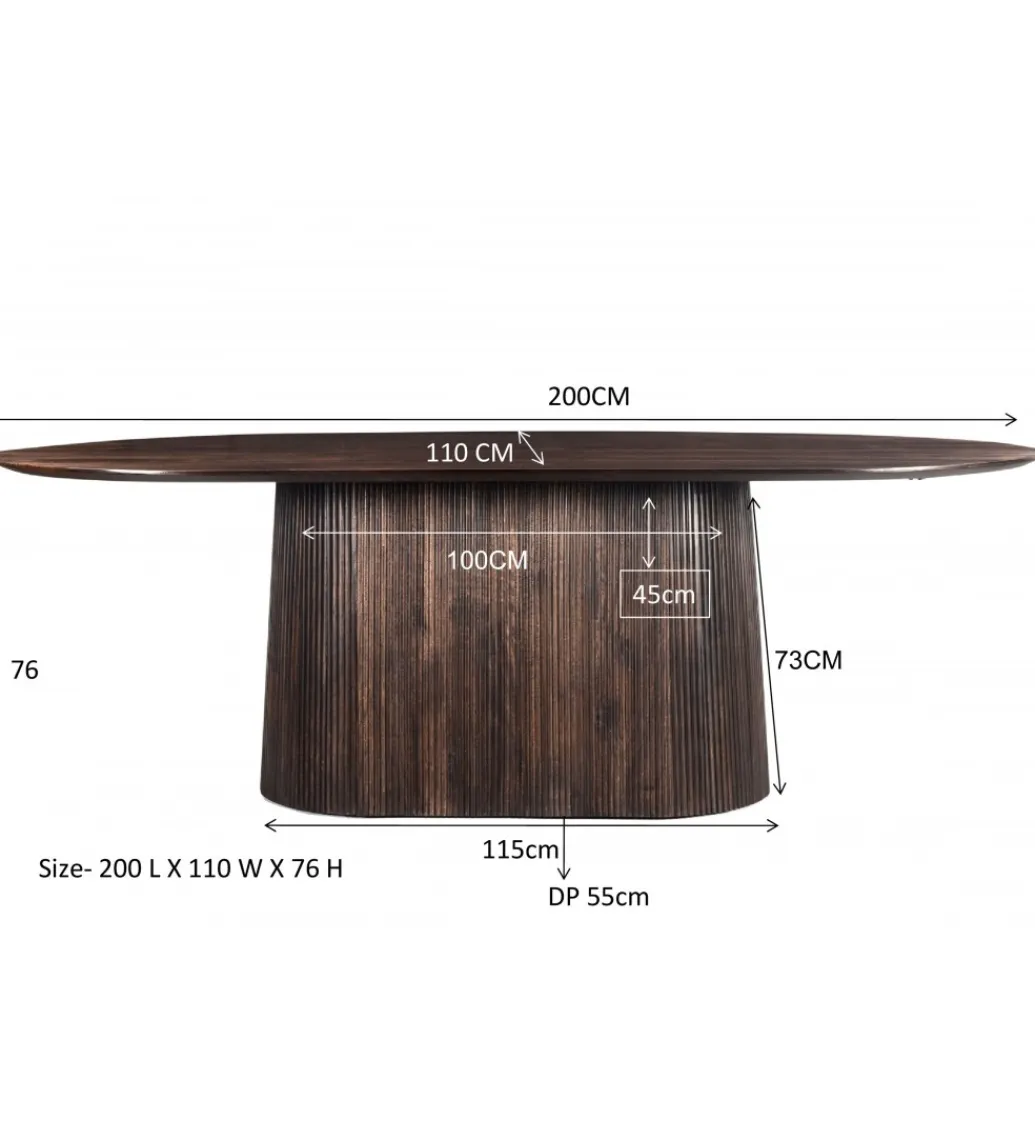 LF-Design Stół SELVETOR 200 cm w kolorze orzecha