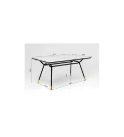 KARE Stół South Beach 160 cm w optyce marmuru