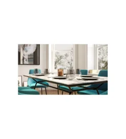 KARE Stół South Beach 160 cm w optyce marmuru