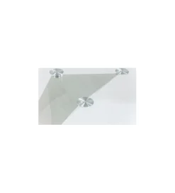 KARE Stół szklany GLOYRIA 200 cm srebrny