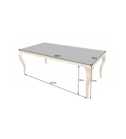 Invicta Interior Stół TRENTINO Modern Barock 200 cm czarny