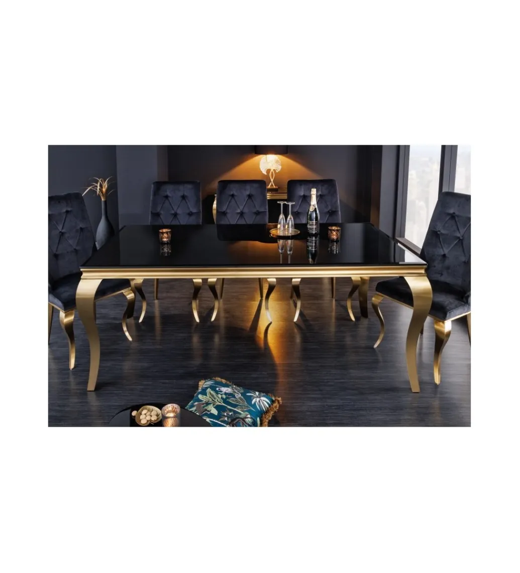 Invicta Interior Stół TRENTINO Modern Barock 200 cm czarny