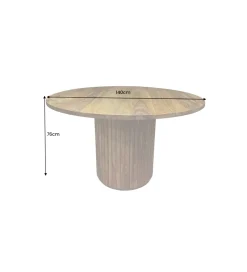 Invicta Interior Stół TRES CHIC 140 cm drewno sheesham naturalny