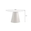 Invicta Interior Stół UNIQUE 120 cm drewno orzecha biały ceramiczny blat