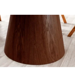 Invicta Interior Stół UNIQUE 120 cm drewno orzecha biały ceramiczny blat