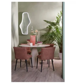 L&L Stół VEGLIA 120 cm piaskowy mat jasny brązowy