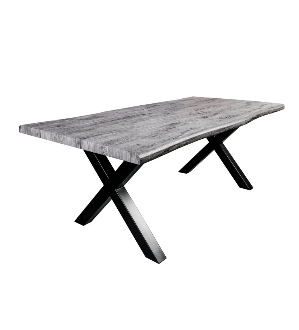 Invicta Interior Stół WILD 180 cm bielony wygląd dębu szary