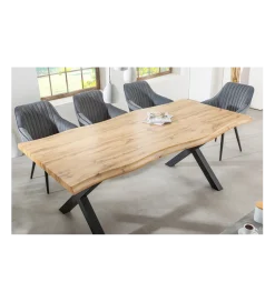 Invicta Interior - przedsprzedaż Stół WILD 180 cm nogi X wygląd naturalnego dębu