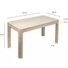 WOHNLING, GERMANY Stół WOHNLING 120 cm drewno mango białe wykończenie