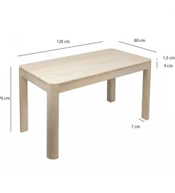 WOHNLING, GERMANY Stół WOHNLING 120 cm drewno mango białe wykończenie