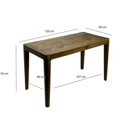 WOHNLING, GERMANY Stół WOHNLING 120 cm drewno mango odcień orzecha