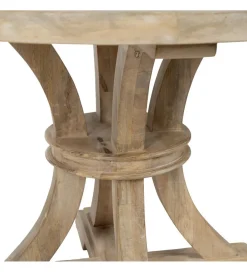 Zona-Design Stół WORNMIN 120 cm drewno mango przecierana biel