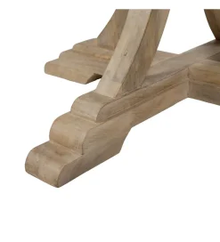 Zona-Design Stół WORNMIN 120 cm drewno mango przecierana biel