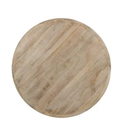 Zona-Design Stół WORNMIN 120 cm drewno mango przecierana biel