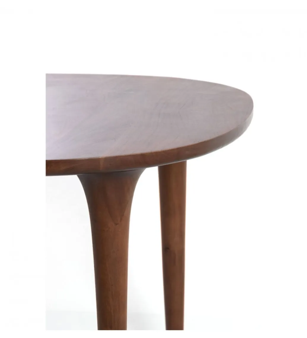 L&L Stół ZALE 120 cm drewno akcja ciemny brązowy