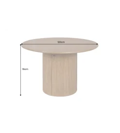 Invicta Interior Stół z szafką TRES CHIC 120 cm drewno mango brązowy