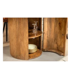 Invicta Interior Stół z szafką TRES CHIC 120 cm drewno mango brązowy