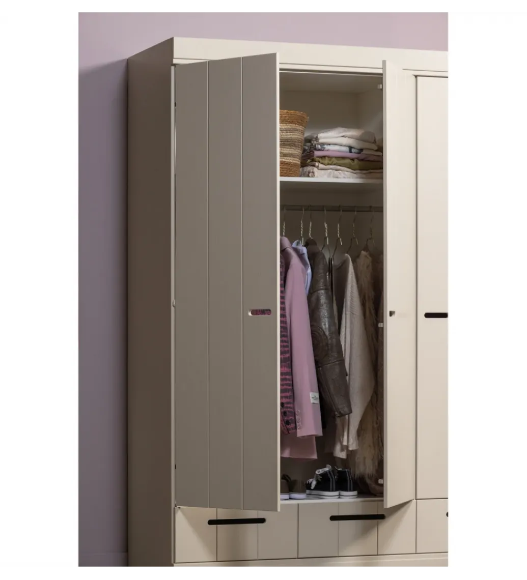 WOOOD Szafa DRAWER 195 x 140 cm drewno sosna dust
