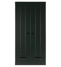 WOOOD Szafa DRAWER 195 x 94 cm  drewno sosna czarna