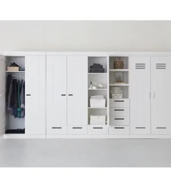 WOOOD Szafa DRAWER 195 x 140 cm drewno sosna biała