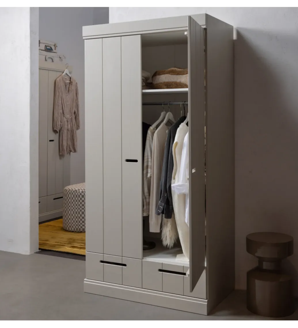 WOOOD Szafa DRAWER 195 x 94 cm drewno sosna dust